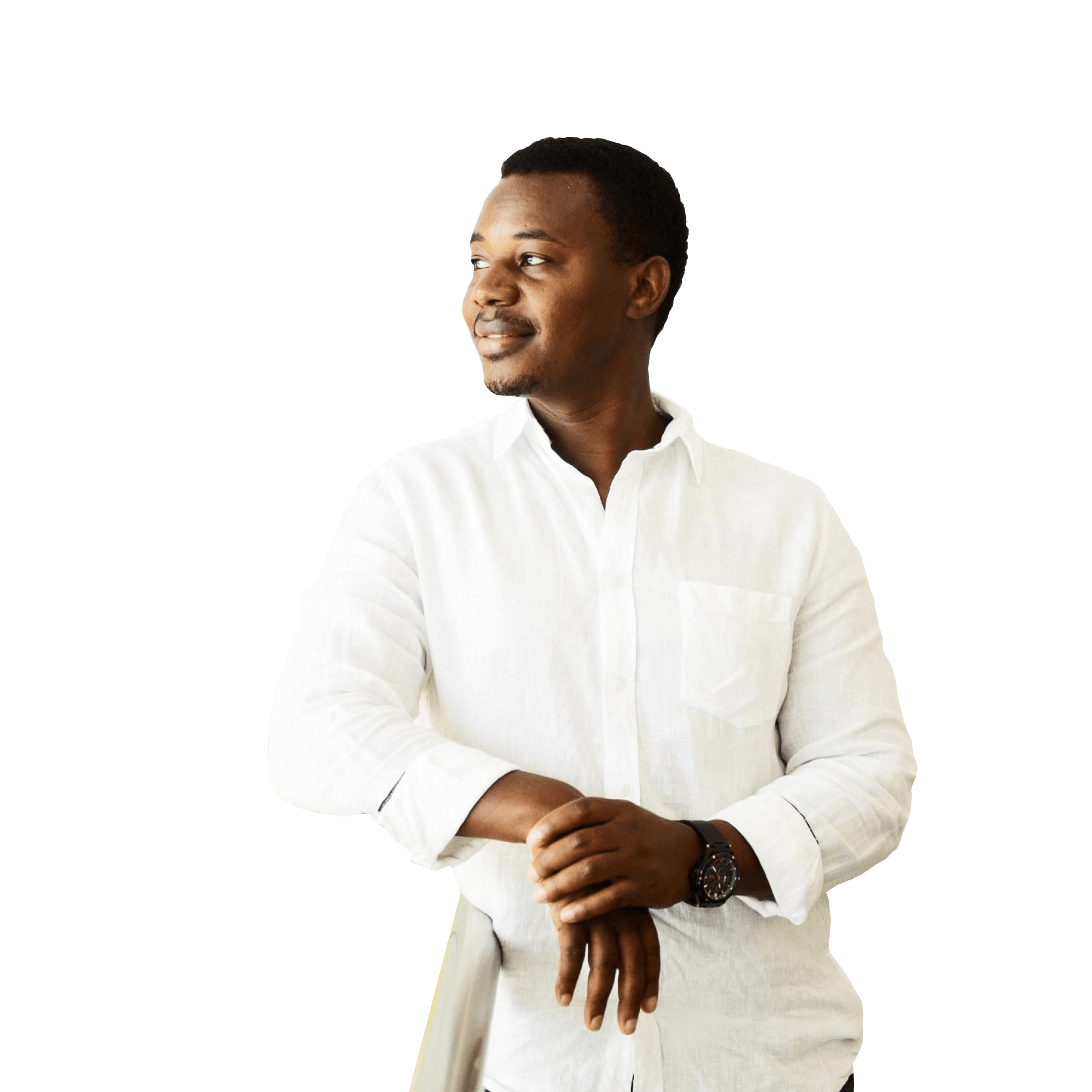 student standing near stairs
